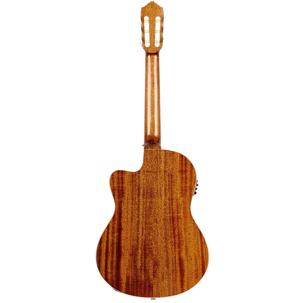 Ortega Guitars 6 String Performer Series Solid Top Slim Neck Acoustic-Electric Nylon Classical Guitar w/Bag, Right (RCE138SN)