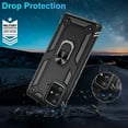 thumbnail image 4 of Samsung Galaxy A71 5G Case (Not Fit Galaxy A71 4G) with HD Screen Protector, Dual Guard Protection Series Case with Portable Magnetic Ring Stand for Samsung A71 5G (Black Military Case), 4 of 15