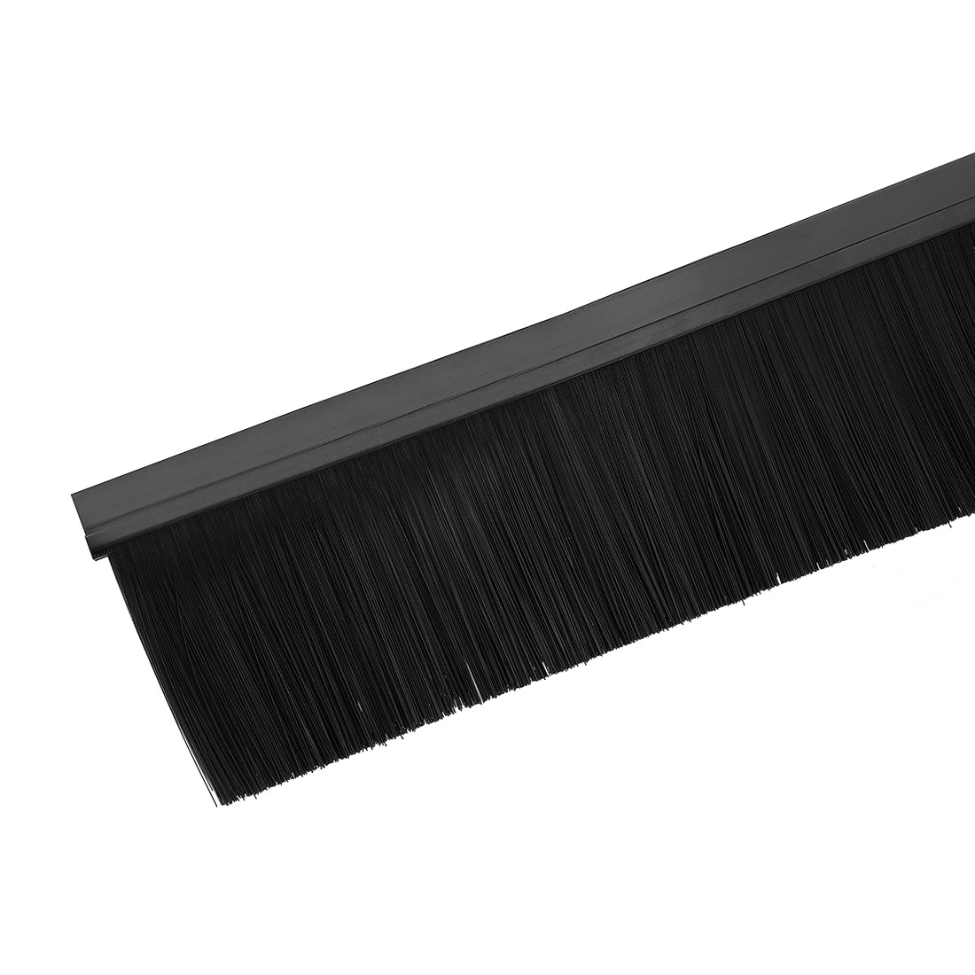 Unique Bargains H Shape Aluminum Alloy Door Bottom Sweep Brush Black 39" x 3.2"