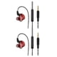 thumbnail image 1 of Moyic Auriculares con cable 96dB TPE Cable Conector Cubierta de silicona Auriculares internos Auriculares para caminar al aire libre para correr rojo 2piezas, 1 of 6