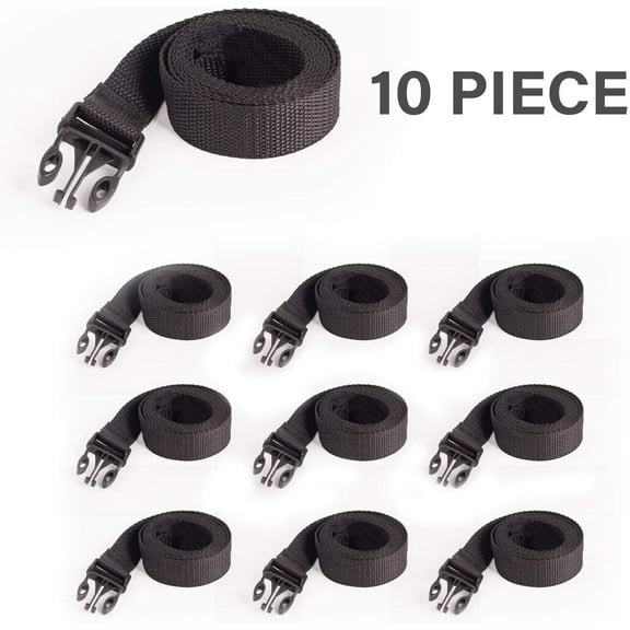 GOODSMANN Boat Cover Tie Down Kit, Durable Tie Down Straps, Tie Down and Trailering Straps 172cm Webbing Strap with a Male Buckle for 300D or 600D Boat Cover, 10 pcs 9921-0221-10