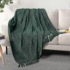 thumbnail image 3 of unique Emerald Green Throw Blanket for Couch, Chenille Blanket for Sofa Bed, Soft Knit, 3 of 5