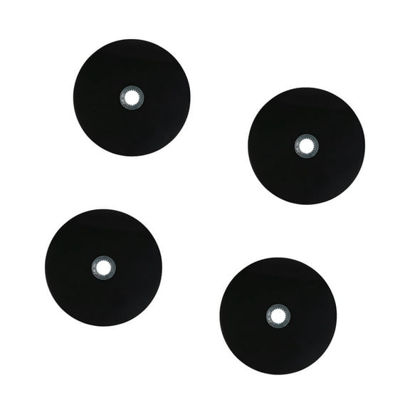 4 Pack 24" Fifth Wheel Disc Lube Plate w/ Steel Retention Clip - 5mm Thick, HDPE - Friction protection for 5th Wheel Trailer, RV, Camper Safety Kit