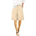 thumbnail image 3 of Clearance! Women's Bermuda Shorts 2025 Summer High Waisted Pocket Shorts Plus Size Business Casual Dressy Shorts Khaki XXXL Size, 3 of 8