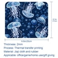 thumbnail image 5 of FeBohao Funny Mouse Pad Mat for Desktop Jiaji Cloth Tight Weaving Process Durable Unique Design Custom Square Retro Office Computer Men Chic Aesthetic Fashion Haves Girl Boy Size Jellyfish, 5 of 6