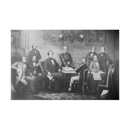 - Engraving of Jefferson Davis and His Cabinet Print Wall Art