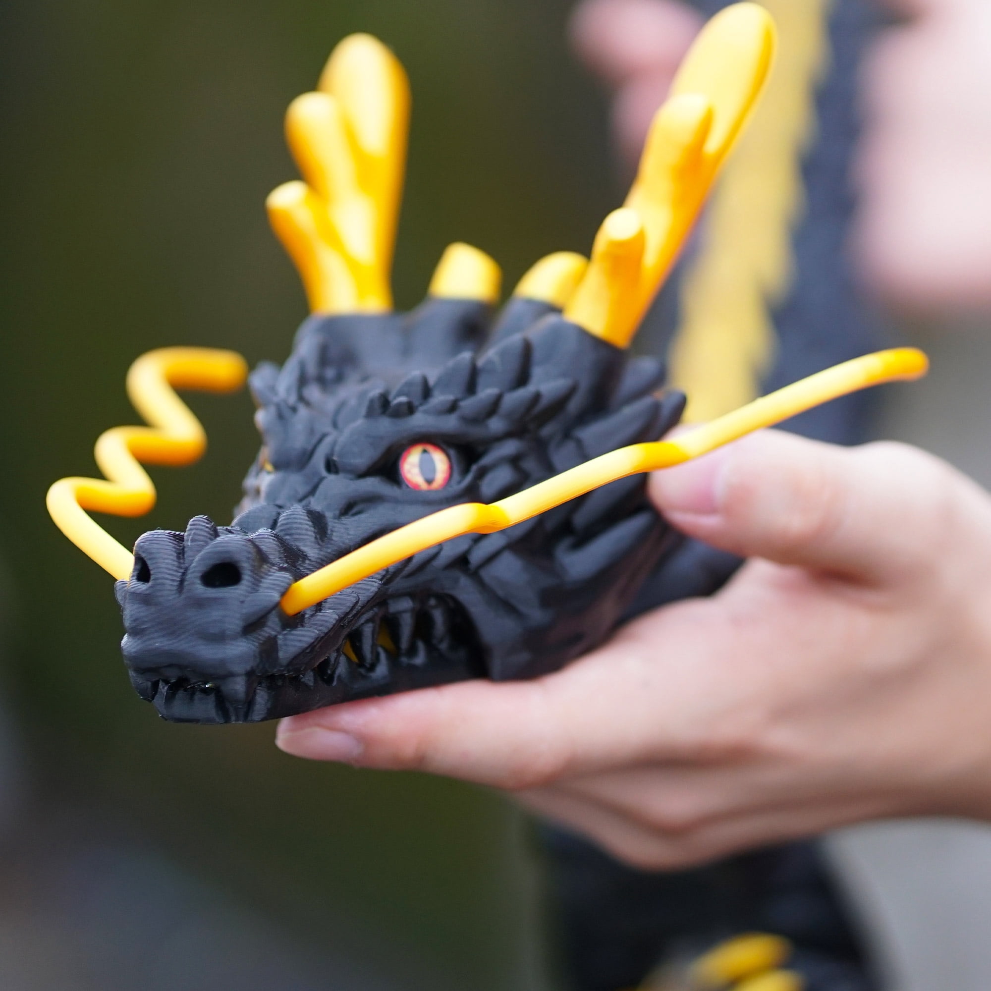 47.5inch 3D Printed dragon,Flexible Joint Animal lacertid Figurines,Realistic Eyes, Home Office Decor,Fidget Toy for Adults Teens Boy Festival Gifts