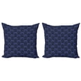 thumbnail image 1 of Abstract Throw Pillow Cushion Cover Pack of 2, Damask Inspired Handmade Pattern Polka Dots and Leafy Flourishes, Zippered Double-Side Digital Print, 4 Sizes, Lavender Charcoal Grey, by Ambesonne, 1 of 2