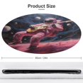 thumbnail image 2 of Space Astronaut Soft Bedroom Round Area Rug, Washable Cute Nursery Circle Throw Mat, Non-Slip Contemporary Small Low Pile Floor Carpet for Dorm Bedside, 2 of 7