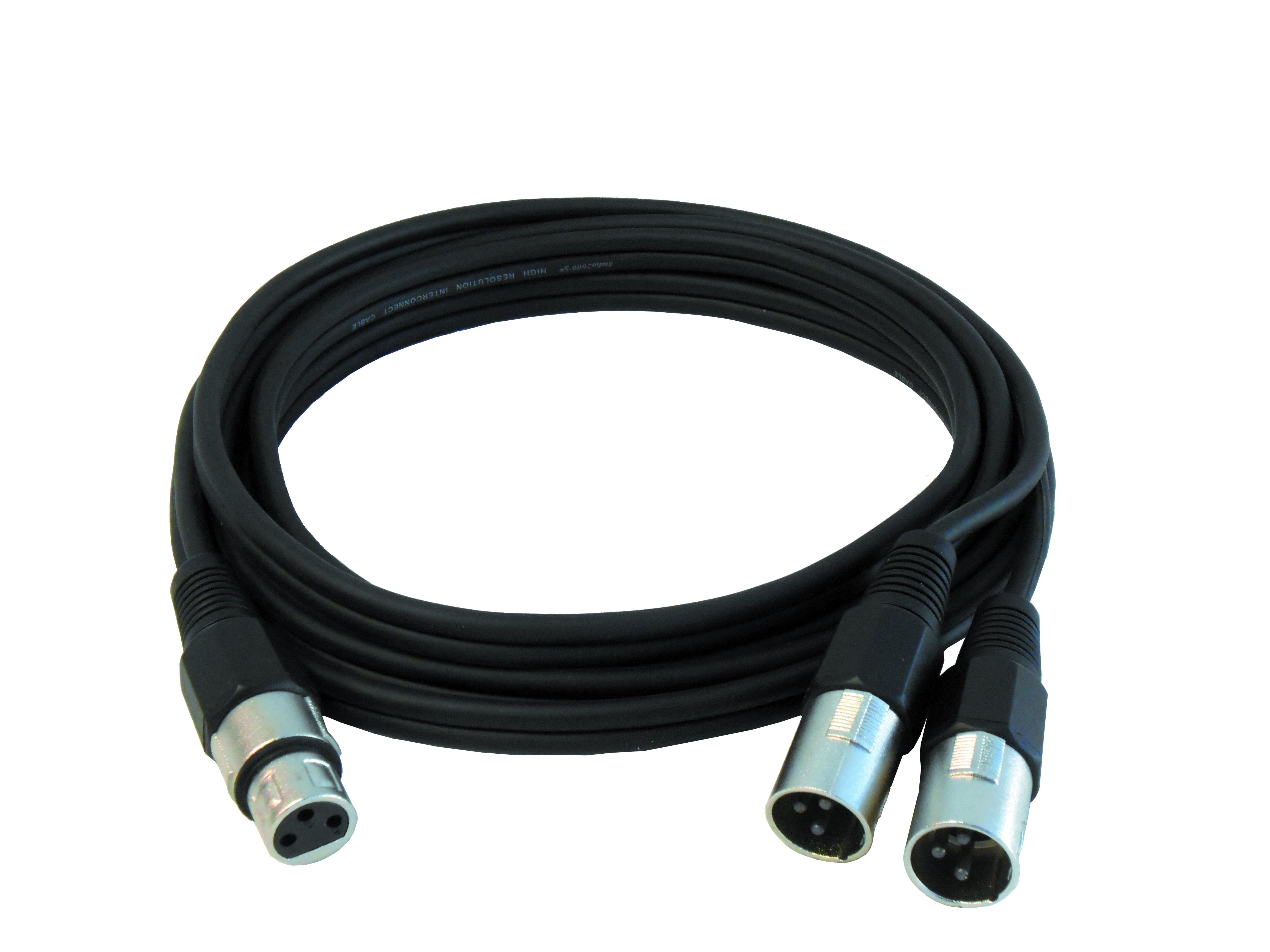 Audio2000'S ADC2034 Dual XLR Male to XLR Female Balanced Audio Cable