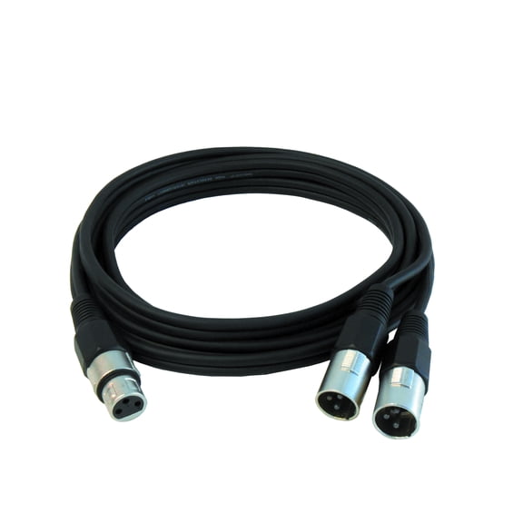 Audio2000'S ADC2034 Dual XLR Male to XLR Female Balanced Audio Cable, 10 Feet