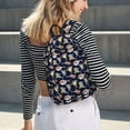 thumbnail image 5 of Vsdgher Sharks In Sunglasses Print Canvas Backpack Travel Rucksack Unisex Knapsack 15.7/17.7Inch Laptop Backpack for Work,College-Medium, 5 of 5