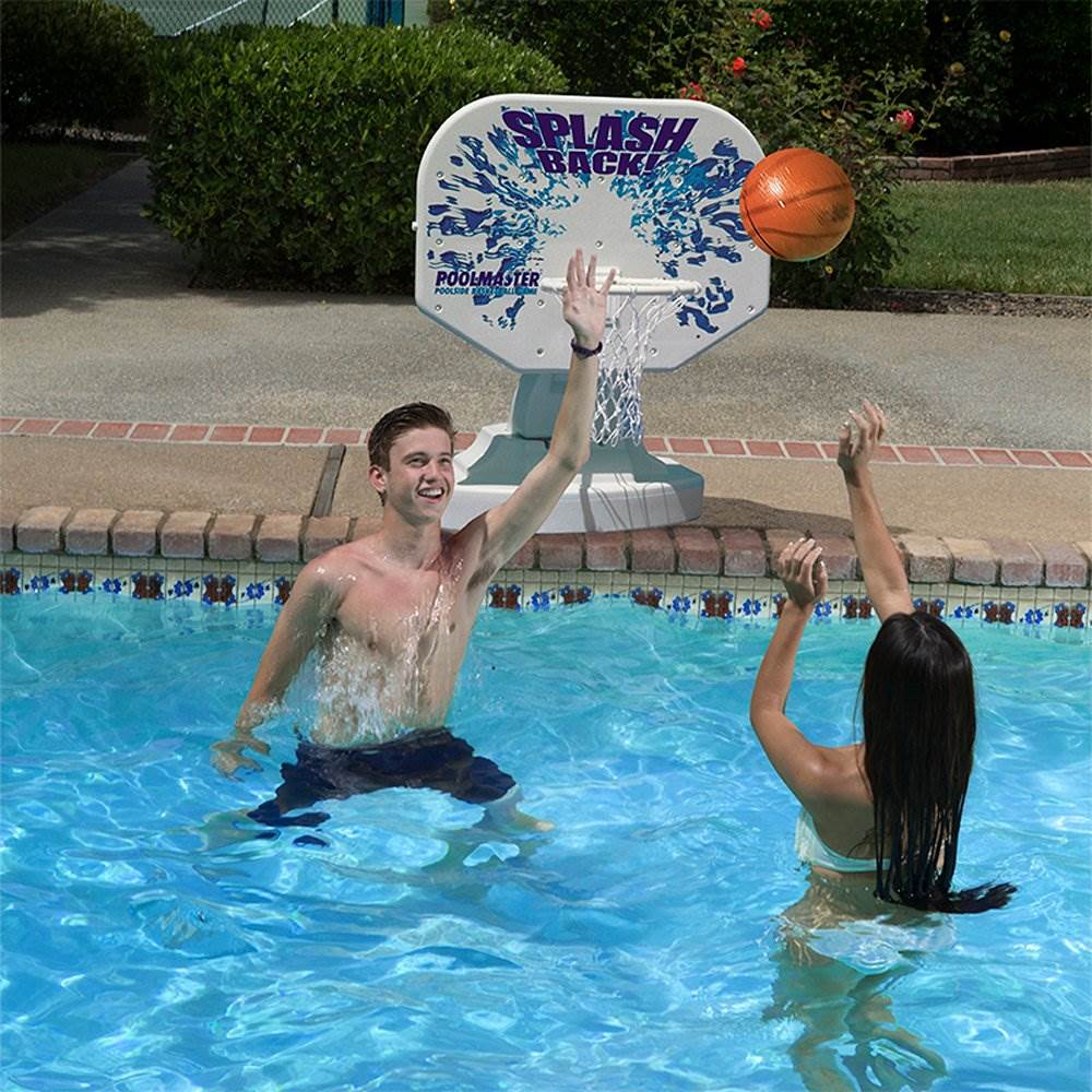 Poolmaster Splashback Poolside Basketball Outdoor Swimming Pool Game & Ball