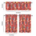 thumbnail image 6 of Cactus Kitchen Curtains Set of 3, 27.5x36in Polyester Window Valance and Tier Panels, Cute Succulent Plant Short Curtains for Kitchen, Café, RV, or Farmhouse Decor, 6 of 6