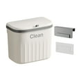 thumbnail image 3 of Kitchen Compost Bin with Lid Hanging Waste Bin for Car Kitchen Cabinet Door White 8.5L, 3 of 8