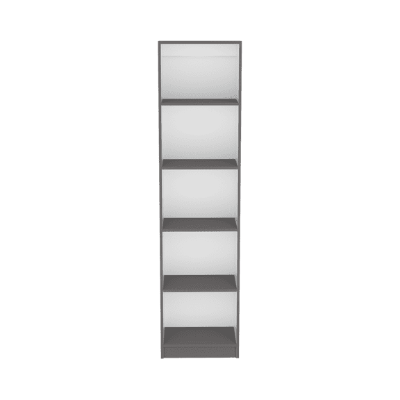 Bookcase Xsoni,Office,Matt Gray,White,Multicolor Engineered Wood Furniture Primary Living Space Display Shelving Etageres