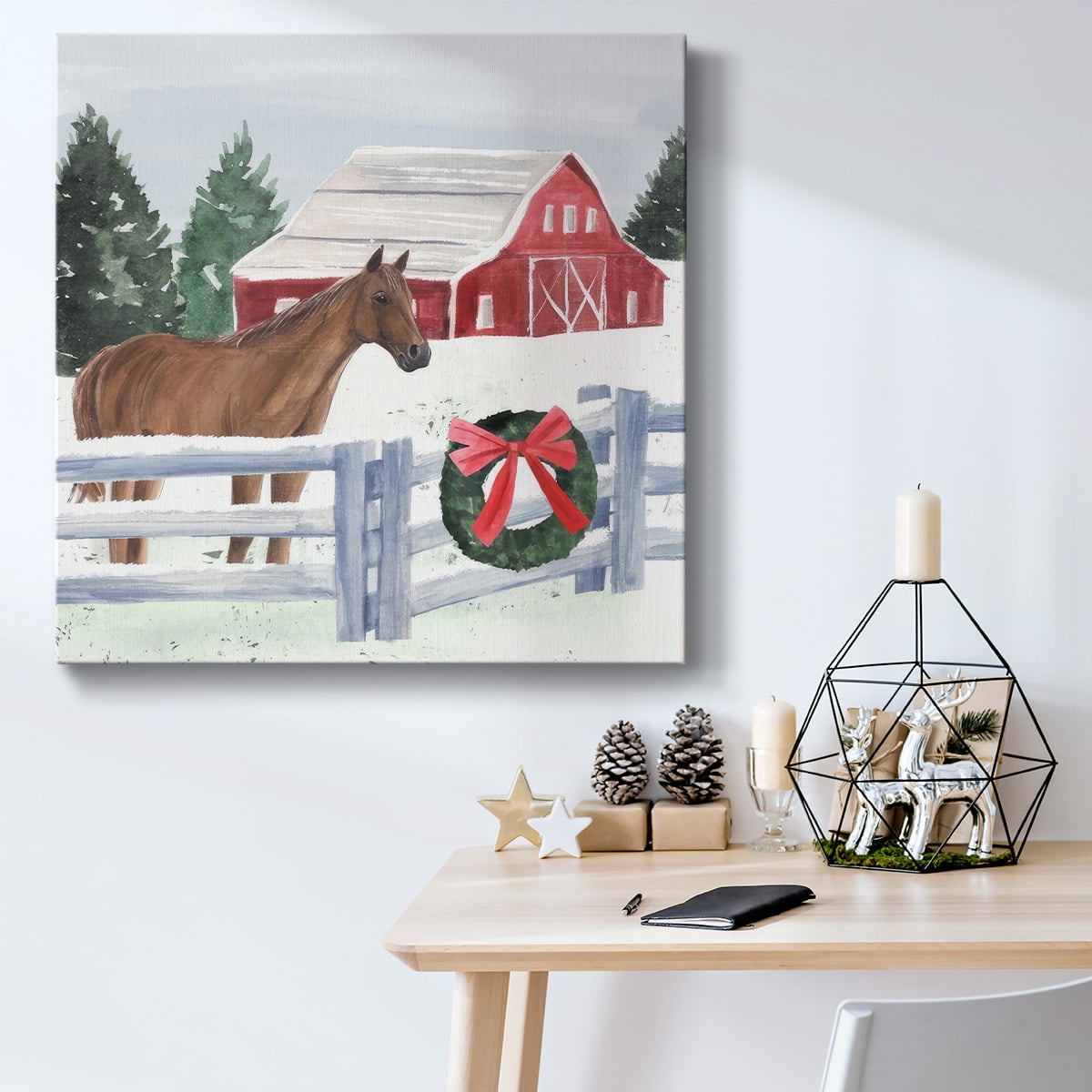 Christmas Farm I- Gallery Wrapped Canvas