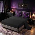 thumbnail image 4 of Erosebridal Gothic Floral Full Size Bedding Sets, Halloween Bat Full Size Bed in a Bag, Burgundy, Black Reversible, 7-Piece, 4 of 6