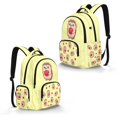 thumbnail image 5 of SCRAWLGOD Hedgehog Apple Pattern Yellow 17 Inches Backpack for Women Men Large College Bookbags Kids School Bag for Girls Boys Multi-Pocket Portable Casual Daypack, 5 of 7