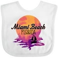 thumbnail image 3 of Inktastic Miami Beach Florida Vacation Sunset Girls Baby Bib, 3 of 4