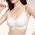 thumbnail image 3 of Ohufall Womens Seamless Bra with Thin Strap V Neck Bra Comfort Daily Underwear, 3 of 5