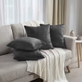 thumbnail image 6 of Home Soft Things Pleated Velvet 4 Piece Throw Pillow Cover Set - Gun Metal - 20" x 20", 6 of 6