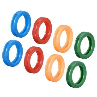 Unique Bargains 24mm Silicone Identifier Coding Key Cap Rings Cover 4 Colors 20 Pack