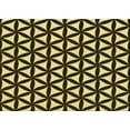 thumbnail image 1 of Ahgly Company Indoor Rectangle Patterned Metallic Gold Area Rugs, 6' x 9', 1 of 6