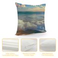 thumbnail image 4 of JRXY Throw Pillow Cover Beautiful Beach Summer Ocean Sea Tropical Space Coast Sand Water Seasonal Holiday Decor Lumbar Pillow Case Cushion for Sofa Couch Bed White, 4 of 5