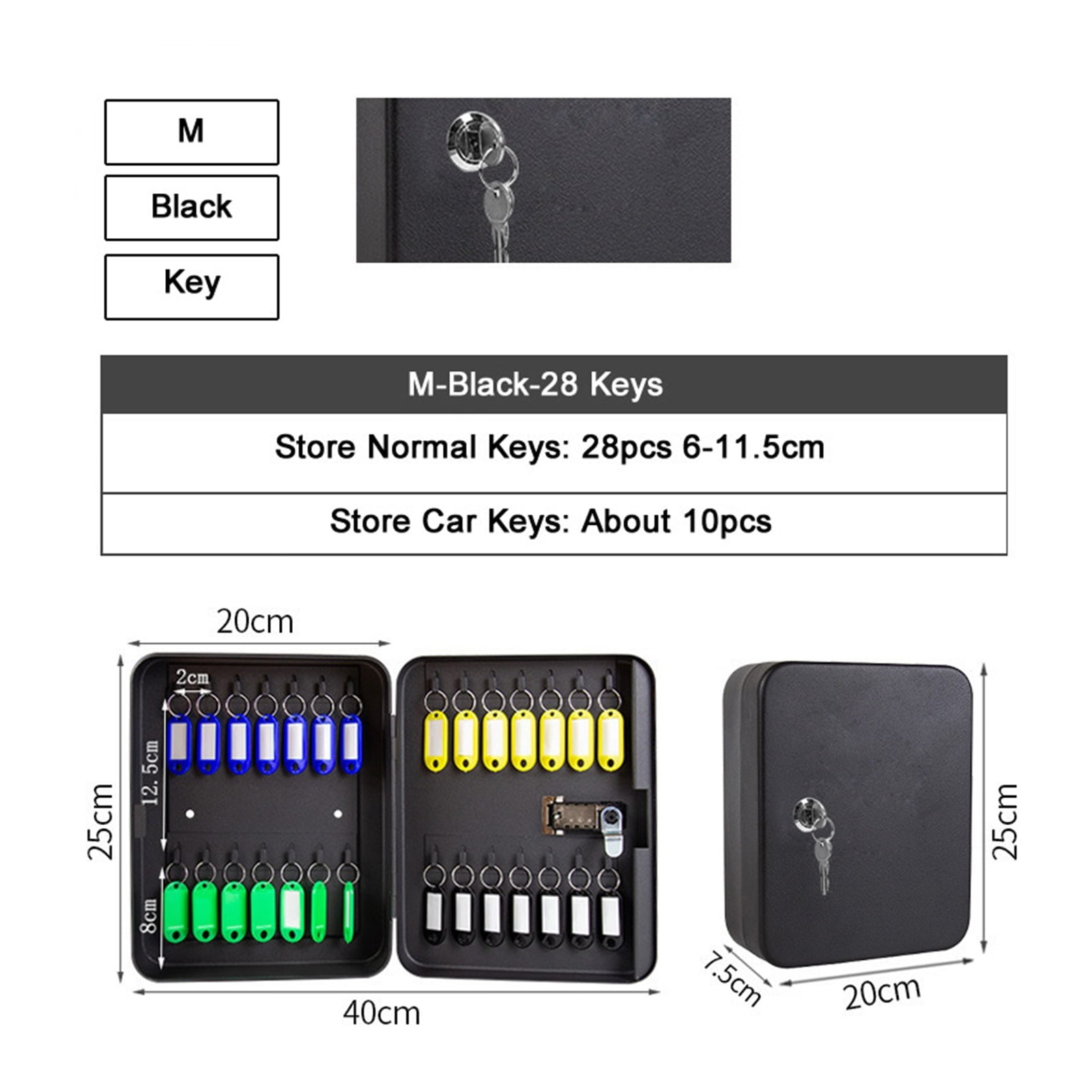 20/28/36 Keys Storage Box Combination Key Lock Multi Keys Classification Organizer Safe Box For Home Office Factory Store ,Prevent Theft
