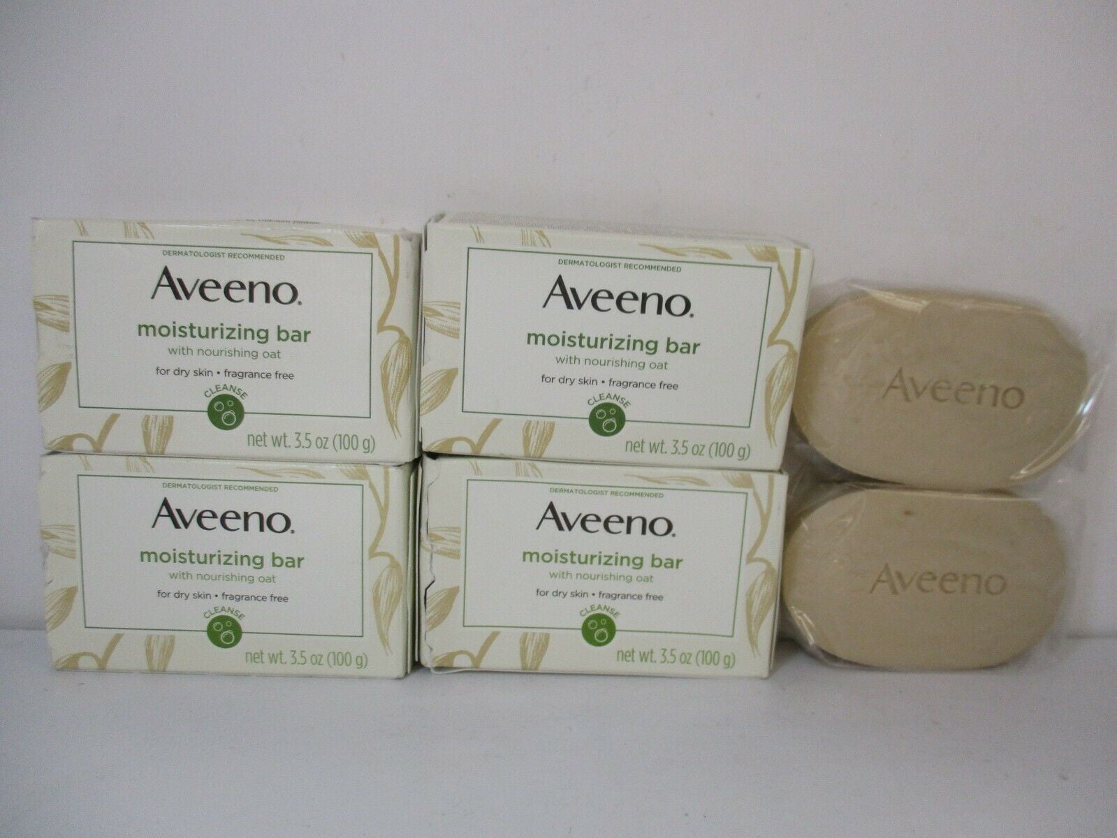 4 Pack - AVEENO Naturals Moisturizing Bar for Dry Skin 3.50 oz