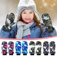 Fridja 1 Pairs Toddler Kids Baby Boys Girls Ski Gloves Waterproof Warm