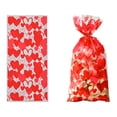 thumbnail image 3 of Nvzi 150 bolsas de celofán para caramelos navideños, bolsas de celofán para golosinas navideñas con lazos para recuerdos de fiestas navideñas, cuatro estilos de cabello mezclados E, 3 of 5