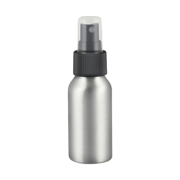 PTOOTP Botella pulverizadora portátil de 100 ml, de aluminio, para viaje, rellenable y vacía.