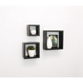 thumbnail image 2 of hometrends 3-Piece Wall Cube Black Shelf Set, 2 of 2