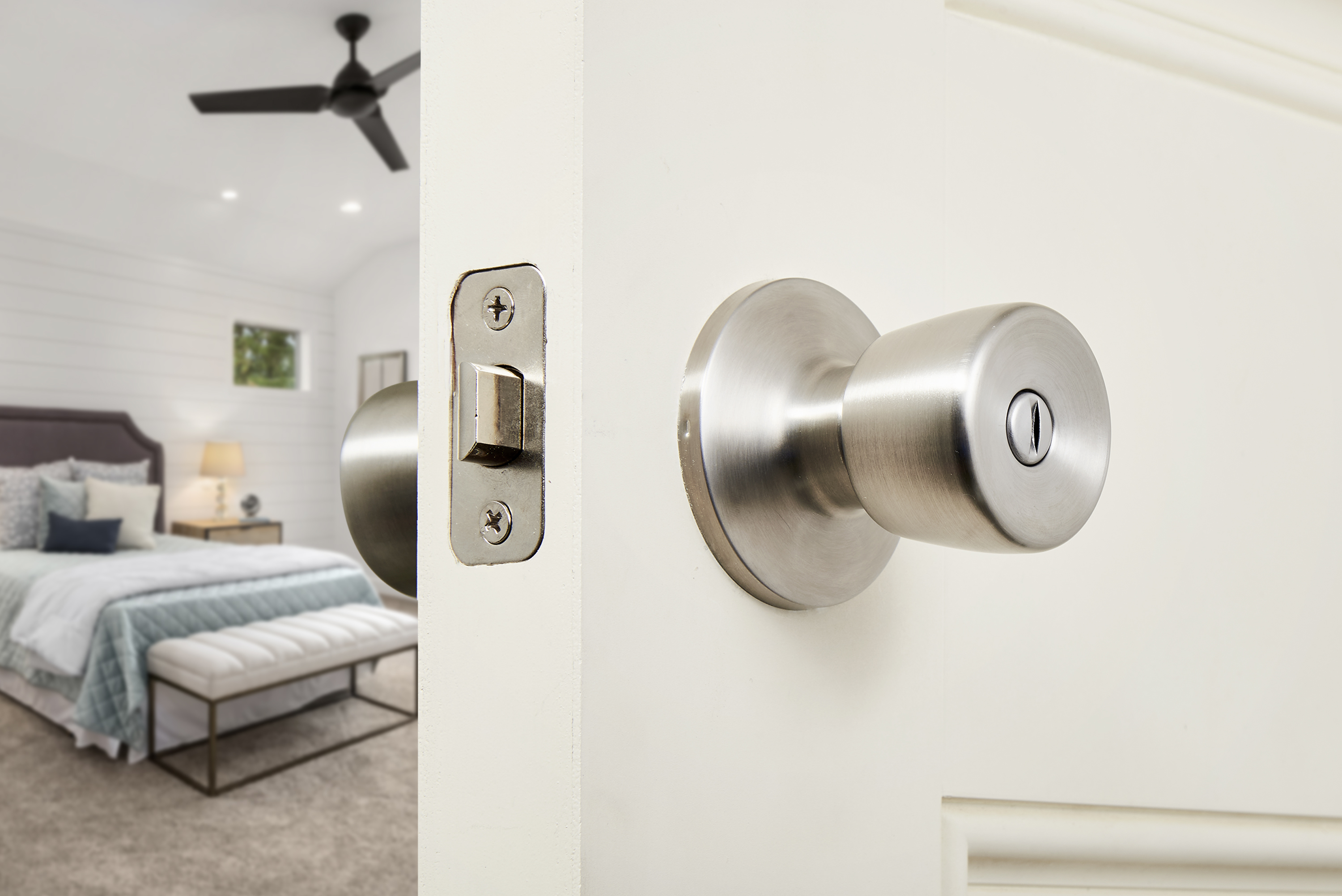Hyper Tough Tulip Privacy Door Knob, Stainless Steel photo 4