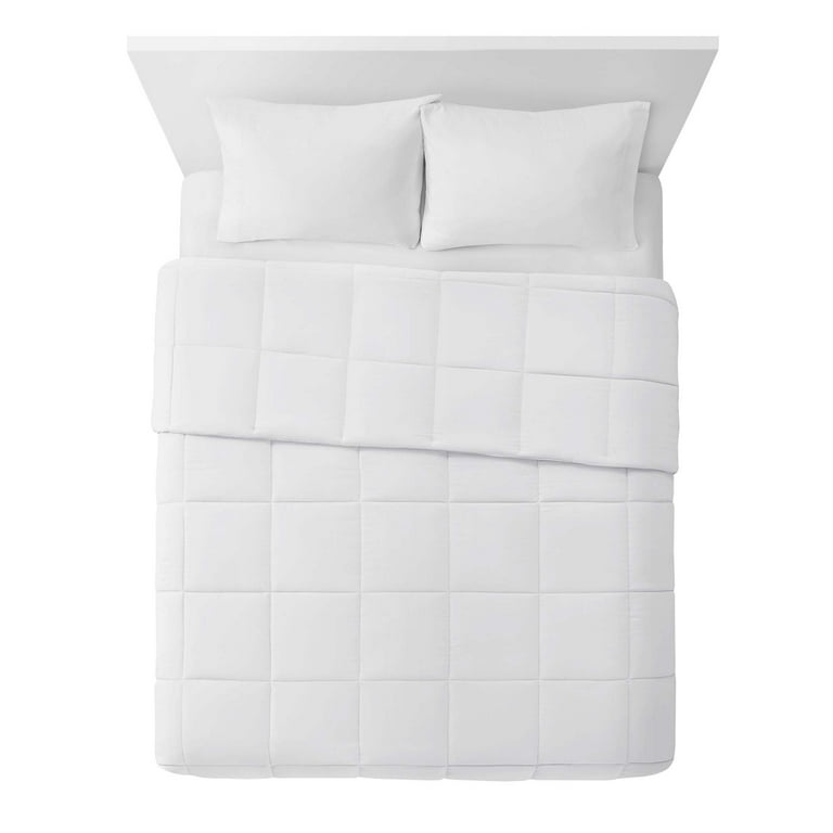Mainstays Down Alternative Comforter, White, Full/Queen, All