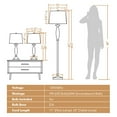 thumbnail image 2 of Gymax Lamp Set 3-Piece Modern Home Living Room Bedroom Nickel Finish Lamps, 2 of 10
