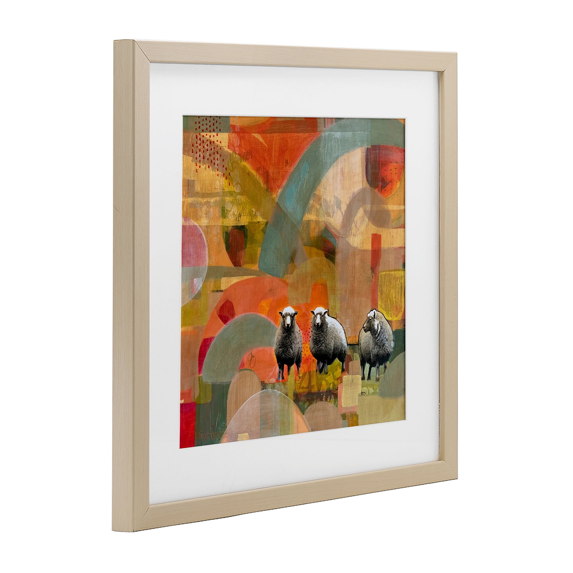 Stupell Industries Counting In My Sheep Birch Framed Print Under Glass, design by Dianna Fritzler