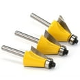 thumbnail image 4 of BE-TOOL 1/2 Router Bit Set Radius Round Over Edge Forming Router Bit Yellow, 4 of 7