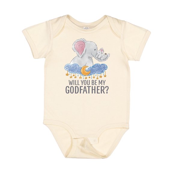 Inktastic Will You Be My Godfather? Boys or Girls Baby Bodysuit