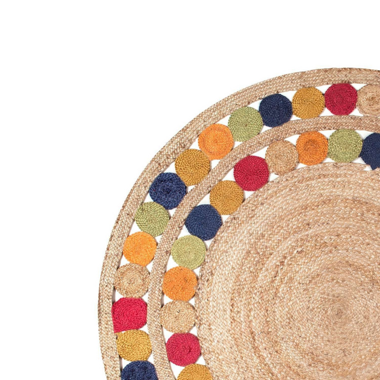 Round Rug 5x5 Feet Size, Cotton Rug, Office Rug, Floor Rug, Kitchen Rug 60  X 60 Inch / 150x150 Cms 