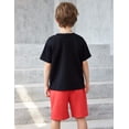 thumbnail image 5 of Arshiner Boys Drop Shoulder T-Shirt & Drawstring Waist Shorts Set Casual Summer Clothes, 5 of 6