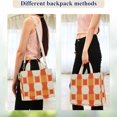 thumbnail image 4 of FORMRS Womens Corduroy Tote Bag Crossbody Shoulder Handbag with Pocket, Beige Geometric Circles, 4 of 7