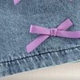 thumbnail image 4 of Ulanda Toddler Baby Girls Clothes Summer Outfits Ruffle Sleeve T-shirt + Shorts Cute Girl Clothing Set 6M-4T (Purple, 9-12 Months), 4 of 6