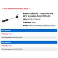 thumbnail image 2 of Brake Pad Sensor - Compatible with 2016 Mercedes-Benz C450 AMG, 2 of 2