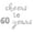 Silver, variant on Cursive Script Letter Balloons - CHEERS TO 60 YEARS 16" Inch Alphabet Letters Foil Mylar Balloon 60th Birthday or Anniversary Party Banner (Gold)