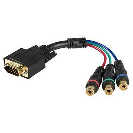 StarTech HD15 to Component RCA Breakout Cable Adapter, 6"