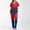 01-Deep Red, variant on 1776-2026 Scrubs for Women Set 250th Anniversary USA Medical Uniform - 4th of July V-Neck Top & Straight Leg Pants with Pockets, Nurse Workwear 03-Dark Blue XXL