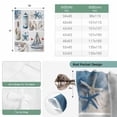 thumbnail image 6 of Blue Oceans Beach Balloon Curtains for Windows, Bedroom Curtains 54 Inch Length, Nautical Coastal Starfish Seashell Tie Up Curtains Panels Thermal Insulated Bathroom Curtains Window 42"x54", 6 of 8